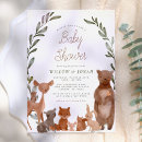 Search for raccoon baby shower invitations Forest baby animals