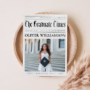 Search for magazine cover graduation invitations Black and white