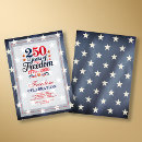 Search for freedom invitations Red white blue