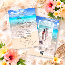 Search for aqua blue wedding invitations Hearts in the sand