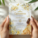 Search for yellow quinceanera invitations Glam chic bling sparkly