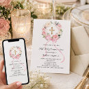 Search for floral first communion invitations Pink
