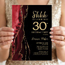 Search for red and black 30th birthday invitations Elegant