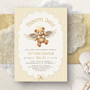 Search for angel baby shower invitations Gold halo