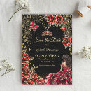 Search for red black save the dates Mis quince anos