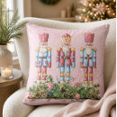 Search for pink christmas pillows Nutcracker