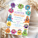 Search for little monster invitations Boy