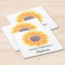 Search for sunflower coasters Watercolor