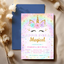 Search for unicorn 4th birthday invitations Girl