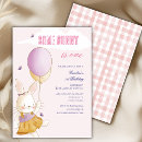 Search for bunny 1st birthday invitations Rabbit first birthday party
