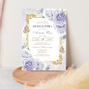 Search for lilac quinceanera invitations Mis quince anos
