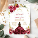 Search for burgundy quinceanera invitations Mis quince anos