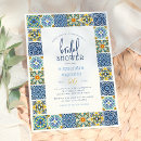 Search for italian bridal shower invitations Navy blue and yellow