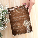 Search for rustic shower wedding invitations White flowers