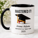 Search for masters degree mugs Congratulations