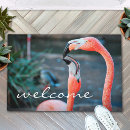 Search for pink flamingo doormats Welcome
