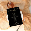 Search for black tie menus Formal reception