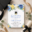 Search for yellow and blue graduation invitations Elegant