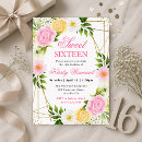 Search for boho sweet 16 invitations Pink