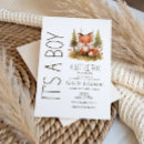 Search for fox baby boy shower invitations Boho