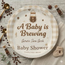 Search for brown gingham paper plates Watercolor latte
