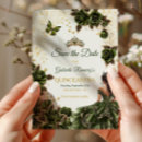 Search for emerald green save the dates Mis quince anos