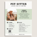 Search for pet sitting flyers Qr code