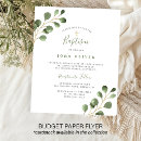 Search for green baptism invitations Eucalyptus