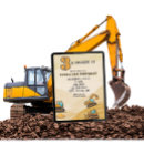 Search for excavator birthday invitations Dirt
