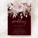 Search for rose gold and burgundy invitations Floral