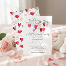 Search for a little sweetheart is on the way baby girl shower invitations Valentine