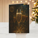 Search for new years cards Black and gold