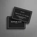 Search for space business cards Black and white