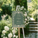 Search for floral welcome wedding signs Sage green