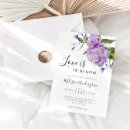 Search for purple bridal shower invitations Love is in bloom