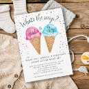 Search for whats the scoop gender reveal invitations Baby shower