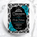 Search for teal quinceanera invitations Diamonds