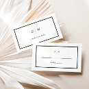Search for black wedding place cards black and white