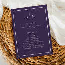 Search for purple wedding programs Modern