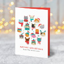 Search for lady holiday cards cats