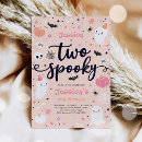 Search for two spooky birthday invitations Cute ghost party