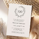 Search for 100th birthday invitations One hundred 100