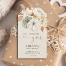 Search for pumpkin baby shower favor tags thank you