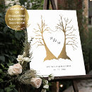 Search for tree guest books Gold foil