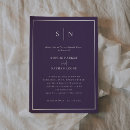 Search for purple rehearsal dinner invitations Simple