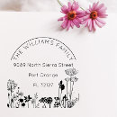 Search for floral rubber stamps Return address