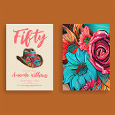 Search for teal 50th birthday invitations Fiftieth