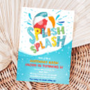 Search for boys pool party invitations Splish splash