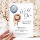 Search for lion birthday invitations Boy