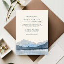 Search for mountain watercolor wedding invitations Navy blue